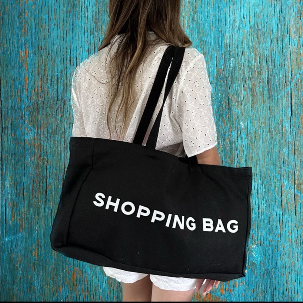The Ultimate Shopping Buddy - large canvas tote bag (19”W x 12”H x 5.5”D)
